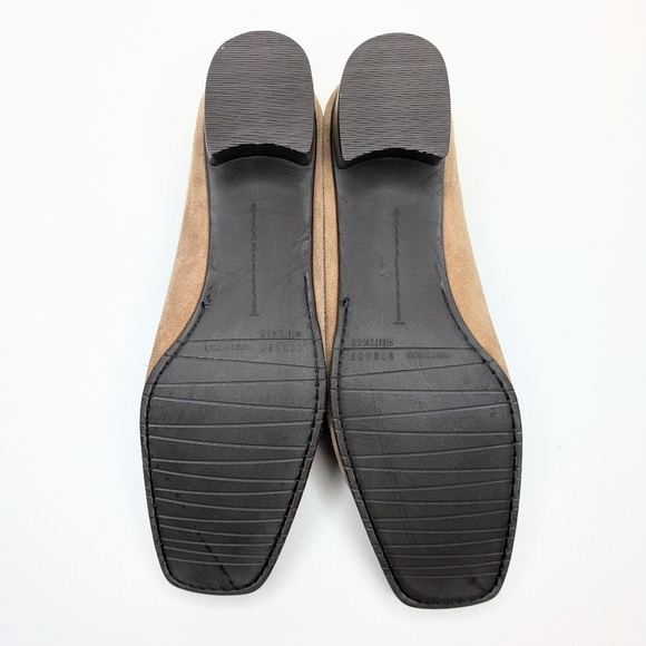 Stuart Weitzman Tan Suede Leather Low Heeled Loafers Animal Print Size 8.5 - Picture 6 of 7